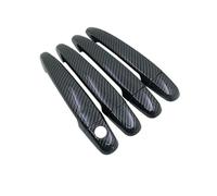 Rufutle Car Door Handle Cover for Subaru Legacy BM BR 2010-2014, ABS Glossy Black Carbon Fiber Chrome Car Door Handle Cover Car Accessories Stickers