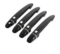 Rufutle Car Door Handle Cover for Toyota Highlander Kluger XU40 40 2008-2013, ABS Glossy Black Carbon Fiber Chrome Car Door Handles Cover Trim