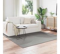 Rug 200x200cm Grey Polyester Square, Soft Non-Slip Machine Washable Indoor Patio