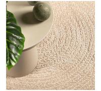 Rug 60x110 cm Beige PP Jute Look Indoor Outdoor Easy Clean Patio Mat Lightweight