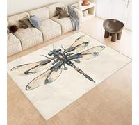 Rug 60x120 cm Faux Cashmere Bright Pattern Dragonfly Mechanical 3D Print Anti-Slip Stain-Resistant Machine/Vacuum Washable Rugs for Living Room Hallway Breakfast Nook Heritage Home Under the Table