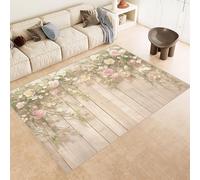 Rug 60x120 cm Faux Cashmere Bright Pattern FlowersYellow Leaves 3D Print Anti-Slip Stain-Resistant Machine/Vacuum Washable Rugs for Living Room Hallway Breakfast Nook Heritage Home Under the Table