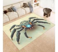 Rug 60x120 cm Faux Cashmere Pattern Spider Mechanical Creative 3D Print Anti-Slip Stain-Resistant Machine/Vacuum Washable Rugs for Living Room Hallway Breakfast Nook Heritage Home Under the Table