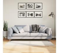 Rug 80x150 cm Cream 100% Polyester Short Pile Geometric Nonslip Machine Washable