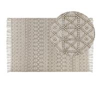 Beliani Rug Alucra Sand Beige 160 X 230 Cm Wool