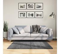 Rug Anthracite 120x120 cm 100% Polyester Soft Teddy Pile Cozy Modern OVIEDO Mat