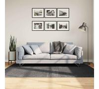 Rug Anthracite 140x200cm 100% Polyester Short Pile 3D Geometric Non-Slip Soft XL