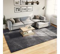 Rug Anthracite 240x340 cm Polyester Washable Non-Slip Soft Short Pile Underfloor