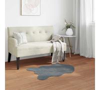 Rug Anthracite 50x80 cm Faux Rabbit Fur Polyester Anti-Slip Velvet-Soft WarmCozy
