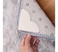 Rug Anti-Slip Corner Pads with Patented Mesh Design, 16 Pack | Stops Sliding & Curling, PU Polyurethane Material, 8 x 8x 0.1 cm Size, Multi-Floor Compatible, Ultra-Thin Design