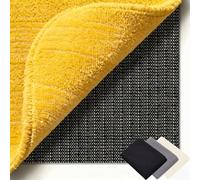 Rug Anti Slip Underlay 110 x 160 cm Waterproof, with Reusable & Odor-Free, Cut-To-Size, Washable, Customisable Size, Shelf Drawer Liner, Rug Pad Gripper for Kitchen, Home, Black