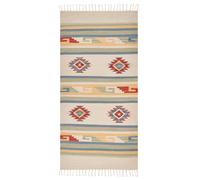 Beliani Rug APARAN Beige 80 x 150 cm Cotton Kilim