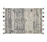 Beliani Rug ARATASHEN Grey 160x230 cm Wool Kilim, Grey