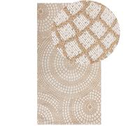 Rug ARIBA White Beige 80 x 150 cm Jute