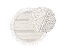 Beliani Rug BALTALAR Beige ? 140 cm Wool, Cream
