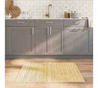Rug Bamboo 80x100 cm Light Natural Non-Slip Indoor Eco-Friendly Mats Rollable PP
