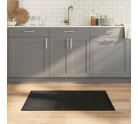 Rug Bamboo PP Rectangular Black 60x100 cm Anti-Slip Natural Weave Mat Durable XL