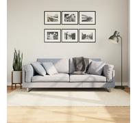 Rug Beige 140x200 cm Polyester Teddy Soft Short Pile Cozy Living Room Underfloor