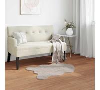 Rug Beige 80x120cm Faux Rabbit Fur Polyester Anti-Slip Plush Indoor for Bedrooms