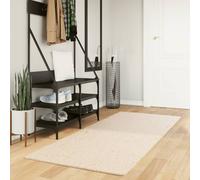 Rug Beige 80x200 cm. 100% Polyester Short Pile Soft Washable Non-Slip 18mm pile.