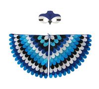 Rug Bird Wings - Gradient Color Peefowl Costume Accessories, Fantasy Play Wings for Kids | Skin-friendly Design, Adjustable Elastic Straps, Colorful Halloween Party Wings