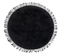 Beliani Rug BITLIS Black ? 140 cm Cotton, Black