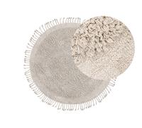 Beliani Rug BITLIS Light Beige ? 140 cm Cotton, Cream