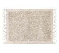 Beliani Rug BITLIS Light Beige 140x200 cm Cotton, Cream