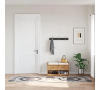 Rug Black/Grey 80x150 cm Soft Velvet 100%Polyester Washable PVC Backing Quieting