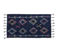 Beliani Cotton Area Rug 80 X 150 Cm Black Corum