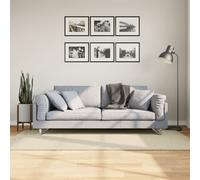 Rug Cream 100x200 cm Polyester Short Pile Non-Slip Washable Soft Indoor 18mm Lux