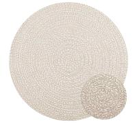 Rug Cream Ø120cm Polypropylene Jute-Look Outdoor/Indoor UV-Resistant Lightweight