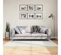 Rug Cream 120x120 cm 100% Polyester Short Pile Teddy-Soft Cozy Living Room Fold