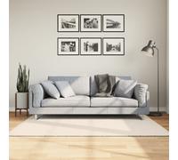 Rug Cream 140x200 cm 100% Polyester Luxury High Pile Shiny Faux Fur Gel Backing