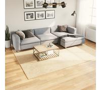 Rug Cream 200x280 cm 100% Polyester Short Pile 18mm Non-Slip Washable Fluffy XL