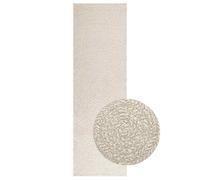Rug Cream 80x250 cm, Polypropylene Jute-Look Runner UV Resistant Indoor/Outdoor