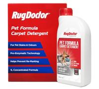 Rug Doctor Pet Formula Carpet Detergent | Pet Stain & Odour Remover - Tackles Urine, Blood, Sweat, & Vomit - Upholstery, Fabric and Carpet Cleaner Solution - 1Litre
