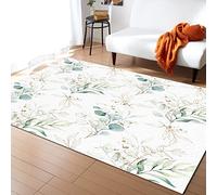 Rug Eucalyptus Leaves Watergreen Seasonal Spring Summer Plants Absorbent Area Rugs Non-Slip Hall Bedroom Carpet For Garden Home 100X150Cm