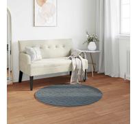 Rug Faux Fur Round Anthracite Ø120cm Polyester Plush Cozy Indoor Accent Luxe XL