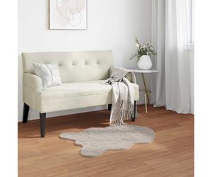 Rug Faux Rabbit Fur Beige 60x90 cm Polyester Plush Rectangular Soft Extra Thick