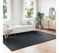 Rug Faux Rabbit Fur Black 200x280 cm Polyester Plush Anti-Slip Luxury Area Cozy