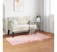 Rug Faux Sheepskin Pink 80x150 cm Polyester Soft Plush Rectangular 6cm Warm Cosy
