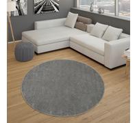 Paco Home Rug For A Living Room Monochrome Short-Pile Simple And Modern, In Dark Grey, Size:200x280 cm