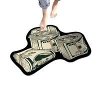 Rug for Bedroom Aesthetics | 100 Dollar Bill Floor Carpet - Money Floor Mats Area Rug, Non-Slip Kitchen Rugs, Crystal Velvet Money Rug, 19.7 x 31.5 Inches