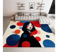 Rug for Living Room - Soft Comfortable Washable Area Rugs for Bedroom Dining Room Cinematic Thriller Japanese Woman Carpet for Office Non Slip Non Shedding Floor Mat, Multicolor 120x170cm