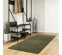 Rug Forest Green 100% Polyester Short Pile Soft Fluffy Area Runner Cozy 80x200cm