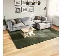 Rug Forest Green 200x280 cm 100% Polyester Short Pile Soft Fluffy Modern Cozy XL