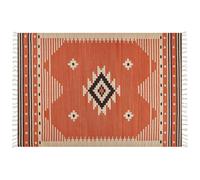 Rug GAVAR Orange 160 x 230 cm Cotton Kilim