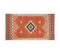 Rug GAVAR Orange 80 x 150 cm Cotton Kilim