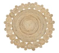Beliani Rug GOLGEN Beige ? 120 cm Jute, Cream